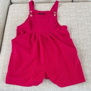 Hot pink overall shorts